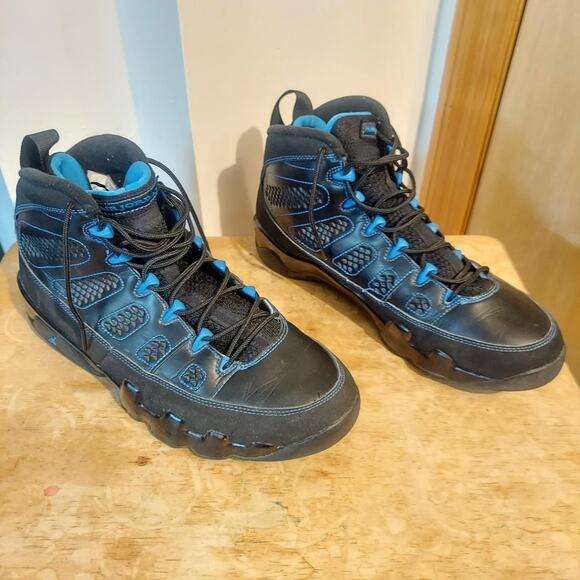 Air Jordan 9 (2012) Men\'s US 10.5 Black Bottom Photon Blue Basketball Shoes main image 6